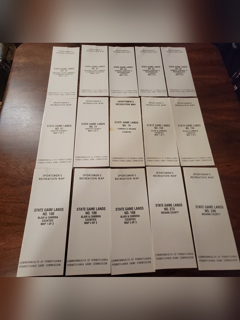 Lot of Vintage Sportsmen's Recreation Maps
